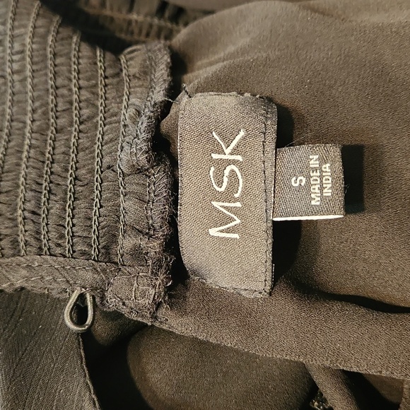 MSK  Black ruffled dress, size small NWOT - Picture 3 of 4